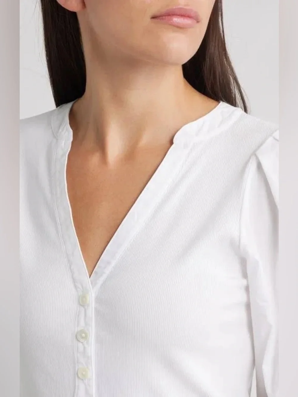 Madewell Puff-Sleeve Drop-Shoulder Knit Top White Small NWT